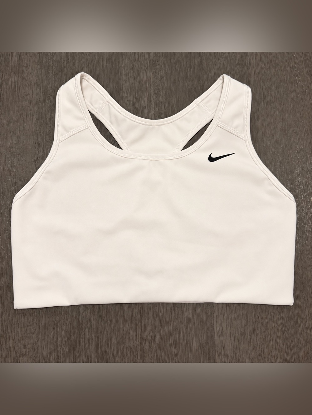 Nike Dri-FIT White Racerback Sports Bra Women’s Large